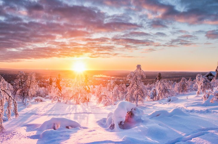 Winterzauber in Finnisch Lappland